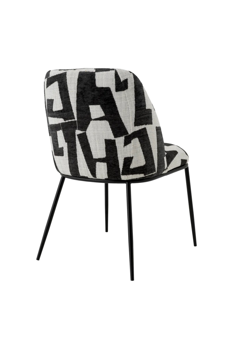 Silla de Comedor Tejido Brooklyn Negra | Eichholtz Caleb | Meubleluxe.fr