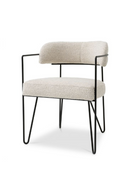 Chaise de Salle à Manger en Bouclé Blanc | Eichholtz Giuseppe | OROA.fr