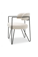 Chaise de Salle à Manger en Bouclé Blanc | Eichholtz Giuseppe | OROA.fr