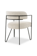 Chaise de Salle à Manger en Bouclé Blanc | Eichholtz Giuseppe | OROA.fr