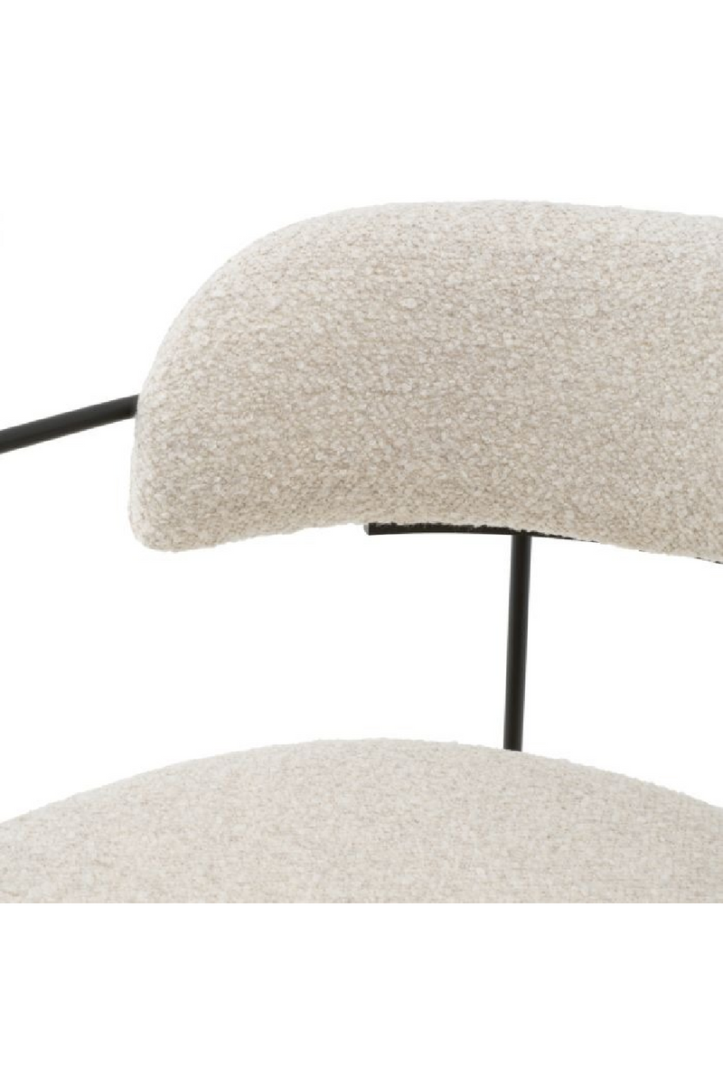 Chaise de Salle à Manger en Bouclé Blanc | Eichholtz Giuseppe | OROA.fr