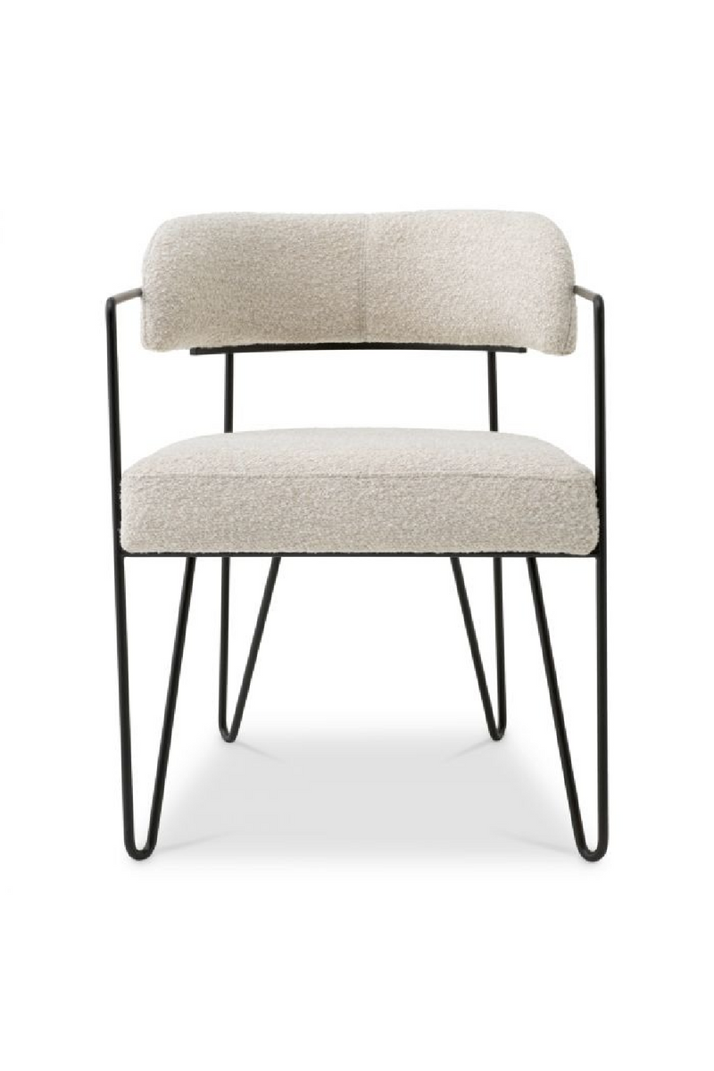 Chaise de Salle à Manger en Bouclé Blanc | Eichholtz Giuseppe | OROA.fr