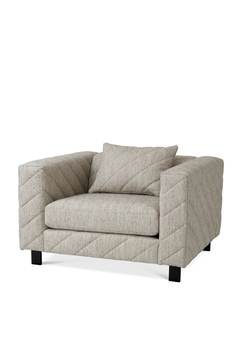 Fauteuil en tissu gris | Eichholtz Avellino | Meubleluxe.fr