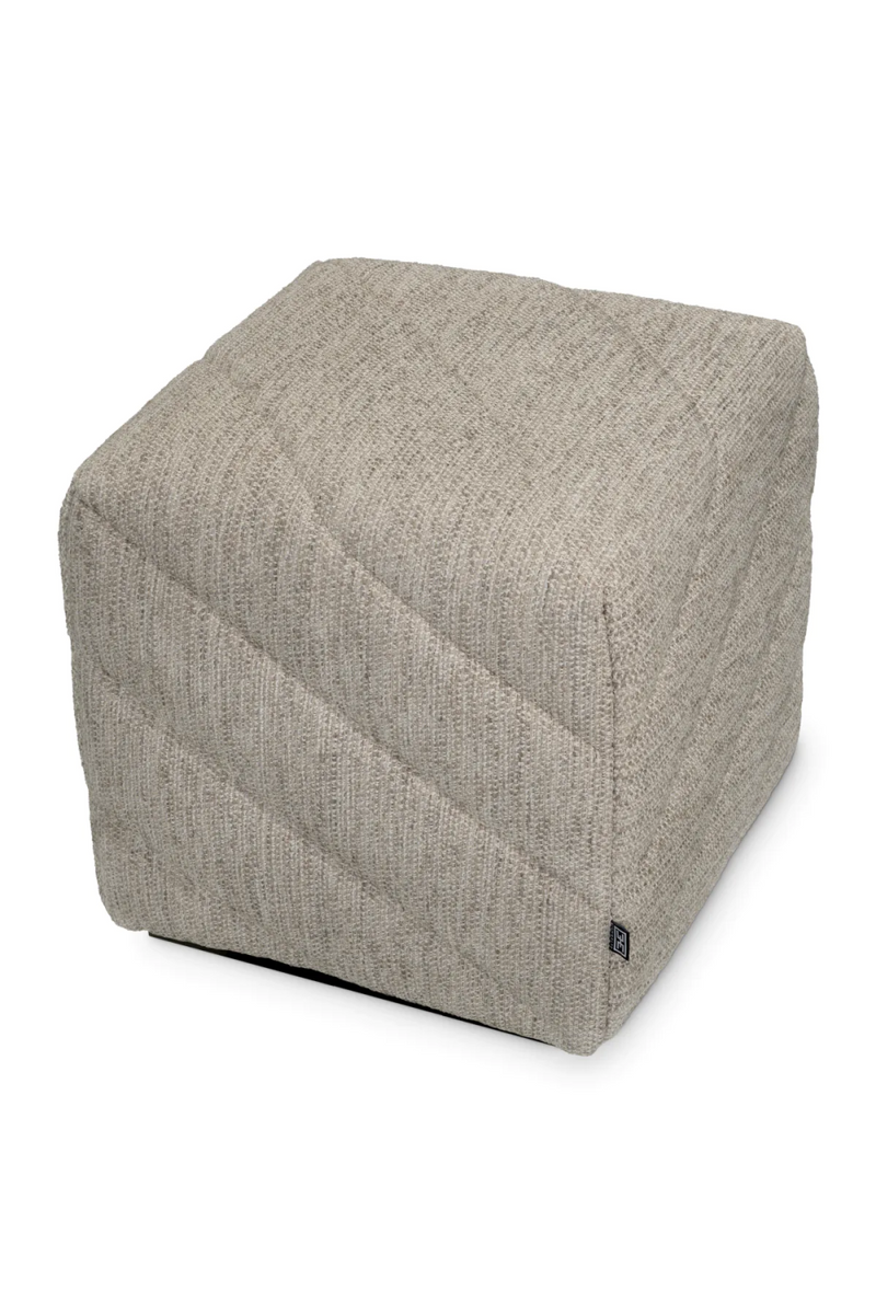 Pouf en tissu gris | Eichholtz Avellino  | Meubleluxe.fr