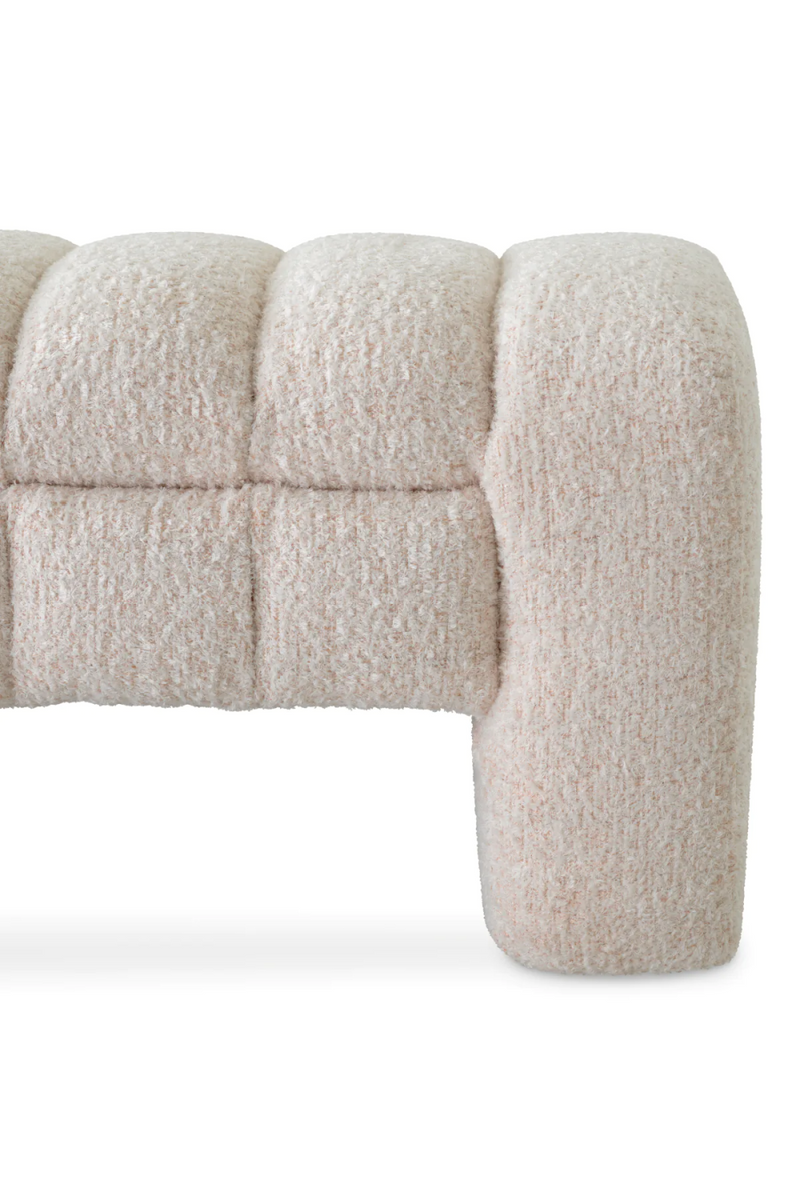 Banc en tissu blanc cassé | Eichholtz Taranto | Meubleluxe.fr