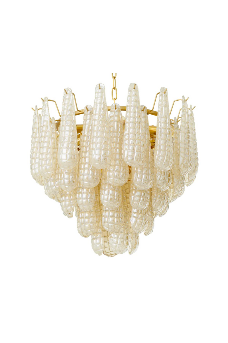 Suspension en Verre Champagne et Laiton Ancien | Eichholtz Chaves S | Meubleluxe.fr