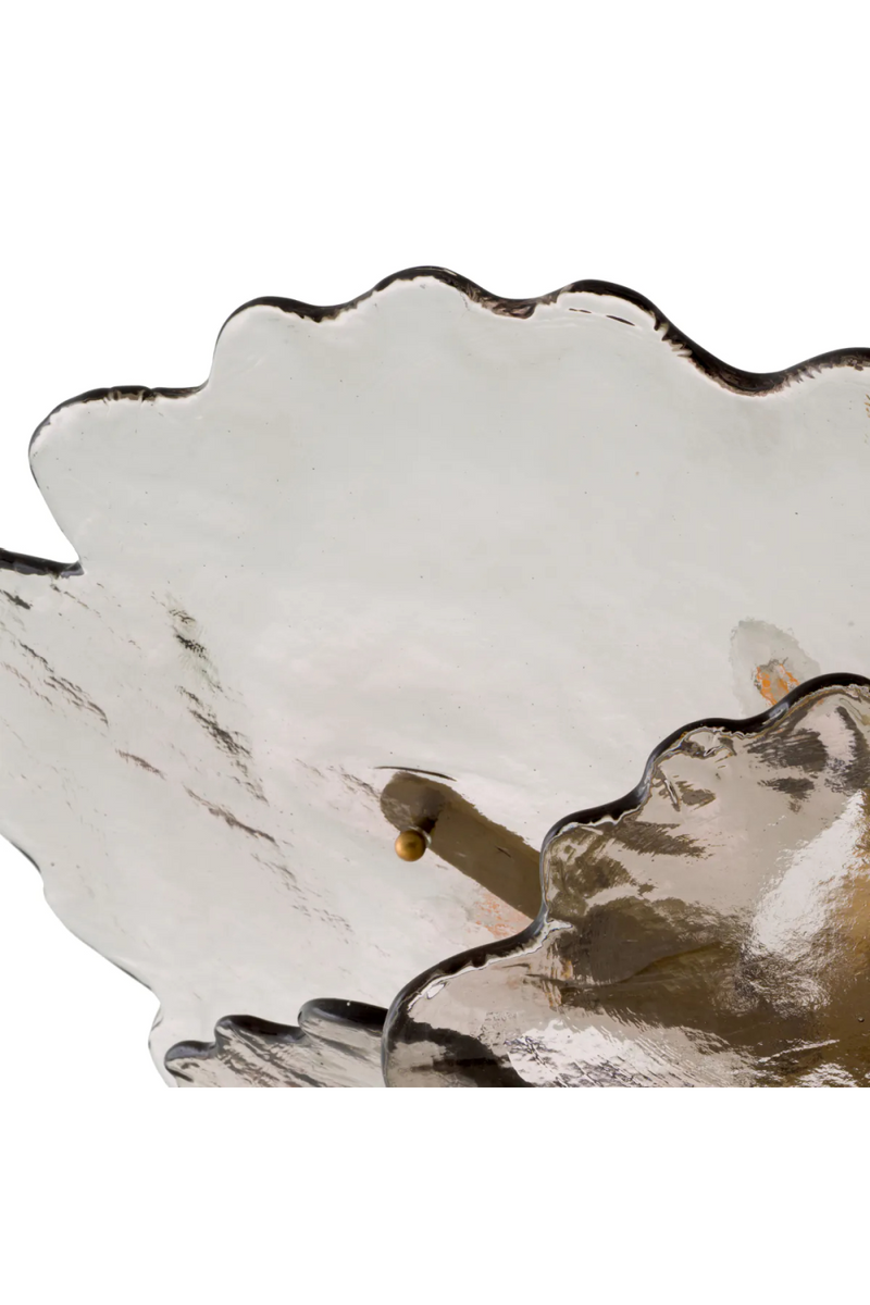 Lustre en laiton vieilli et verre fumé | Eichholtz Florina | Meubleluxe.fr