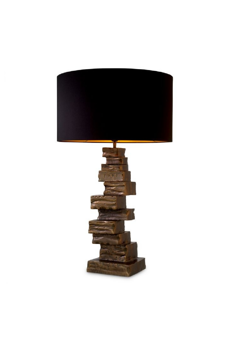 Lampe de Table Avec Abat-Jour en Lin Noir | Eichholtz Bellani | OROA.fr