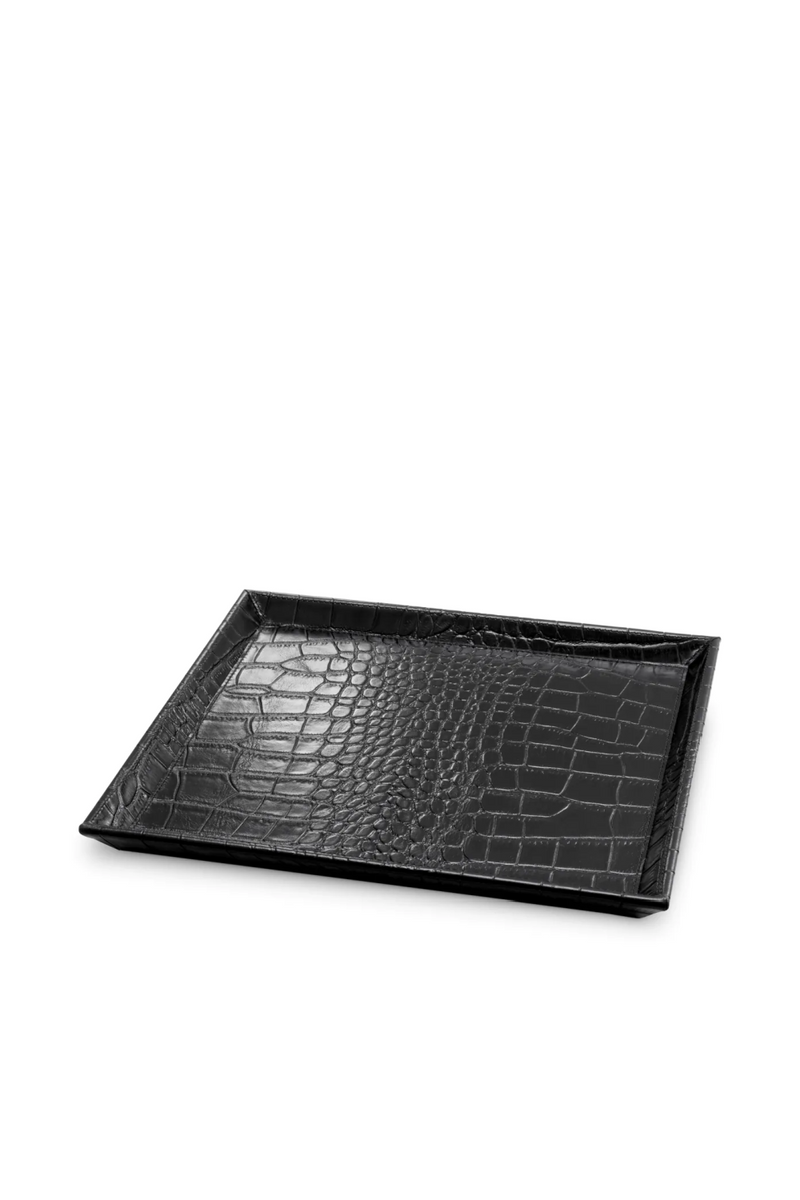 Plateaux de bureau en cuir embossé croco (2) | Eichholtz Scaleo | OROA.fr