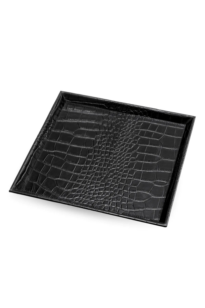 Plateaux de bureau en cuir embossé croco (2) | Eichholtz Scaleo | OROA.fr