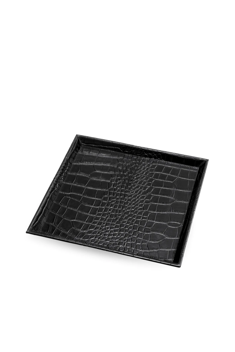 Plateaux de bureau en cuir embossé croco (2) | Eichholtz Scaleo | OROA.fr