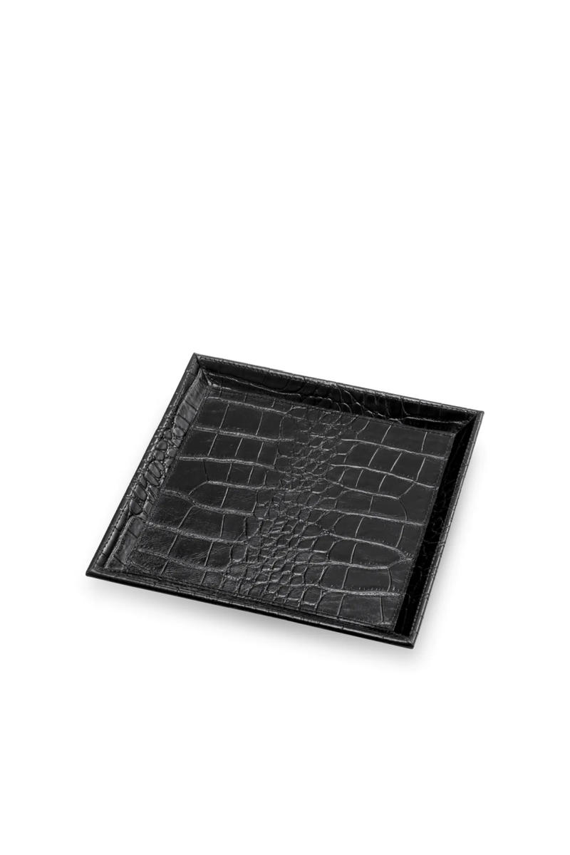 Plateaux de bureau en cuir embossé croco (2) | Eichholtz Scaleo | OROA.fr