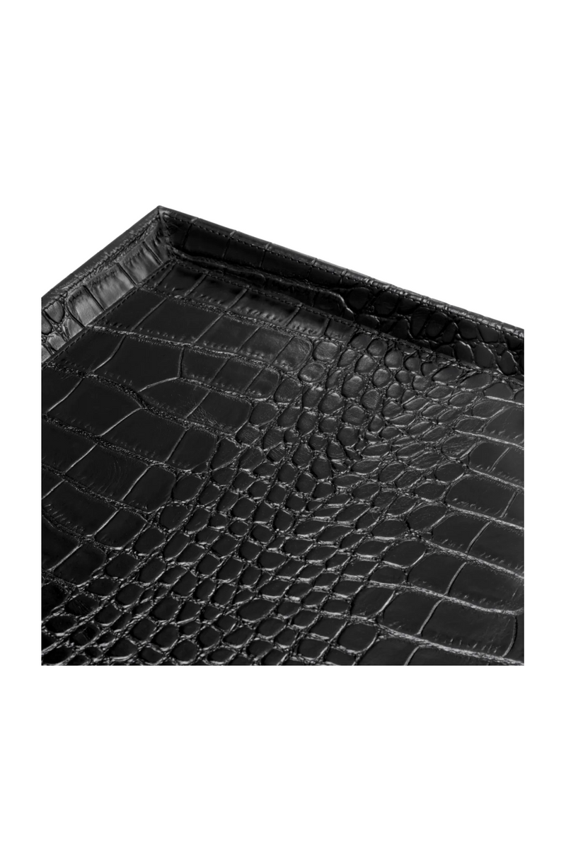 Plateaux de bureau en cuir embossé croco (2) | Eichholtz Scaleo | OROA.fr