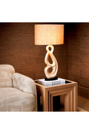 Lampe de table en céramique blanche et base en granit noir | Eichholtz Macias | Meubleluxe.fr