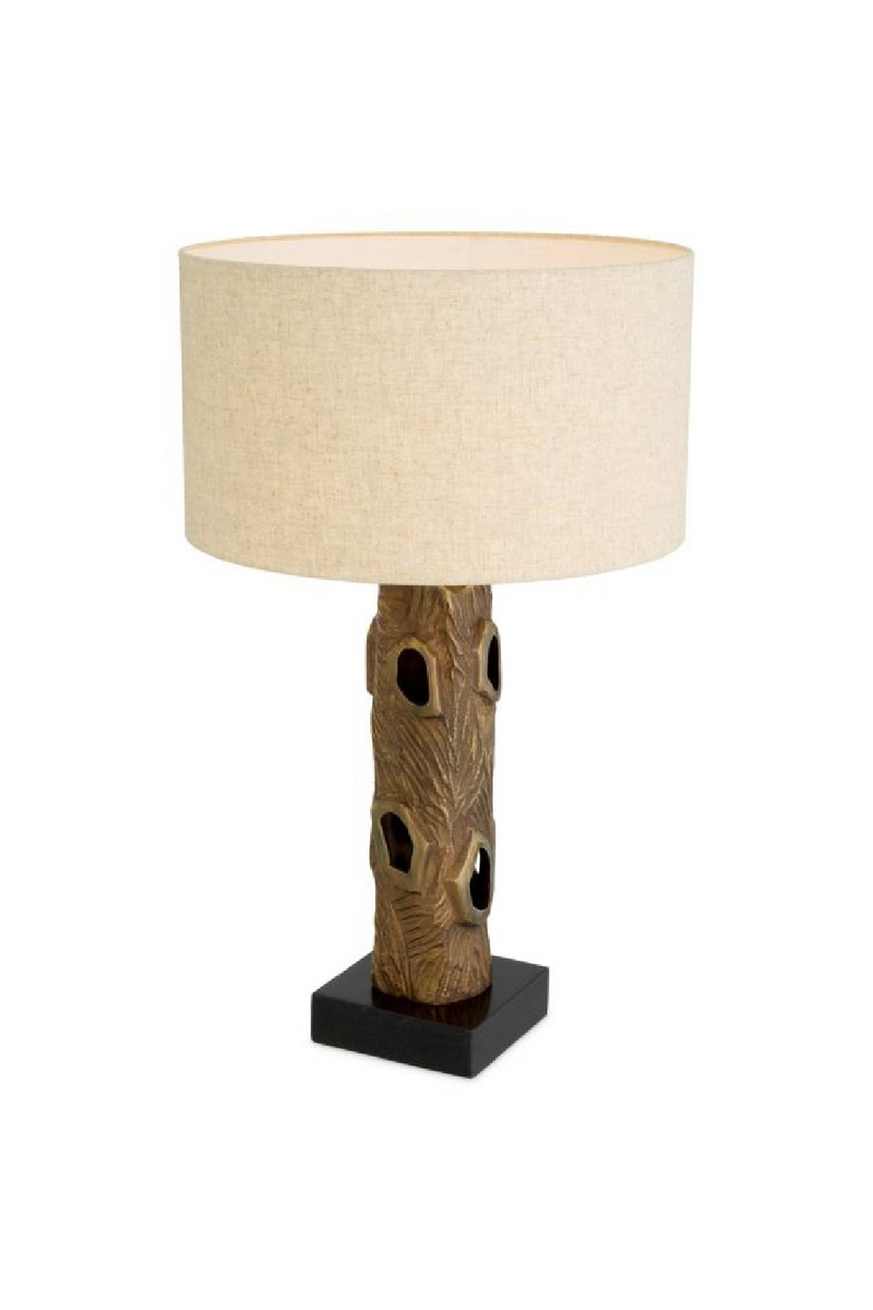 Lampe de Table Avec Abat-Jour en Mélange de Lin | Eichholtz Vigentino | OROA.fr