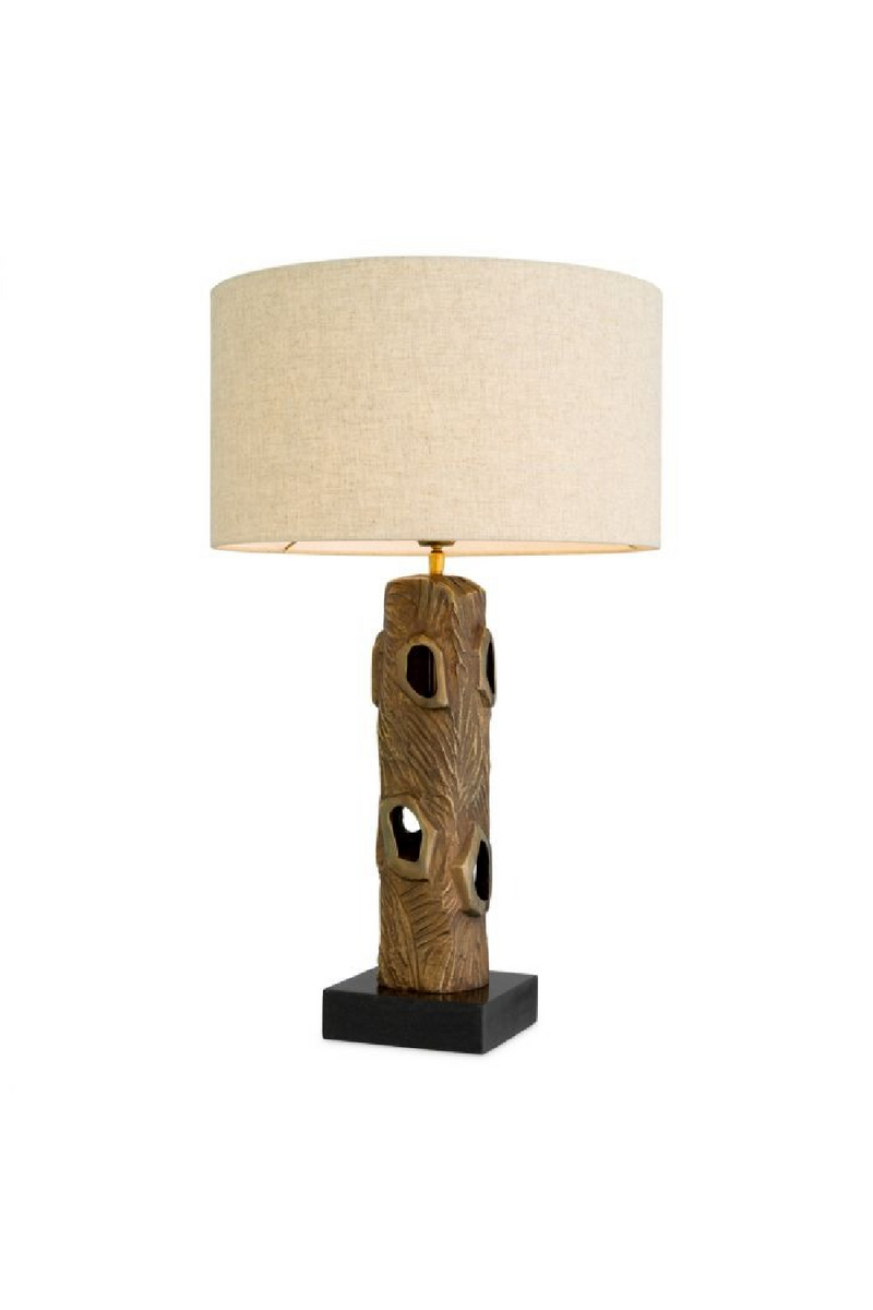 Lampe de Table Avec Abat-Jour en Mélange de Lin | Eichholtz Vigentino | OROA.fr