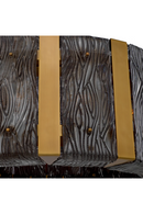 Chandelier en panneaux de verre texture | Eichholtz Elysian | OROA.fr