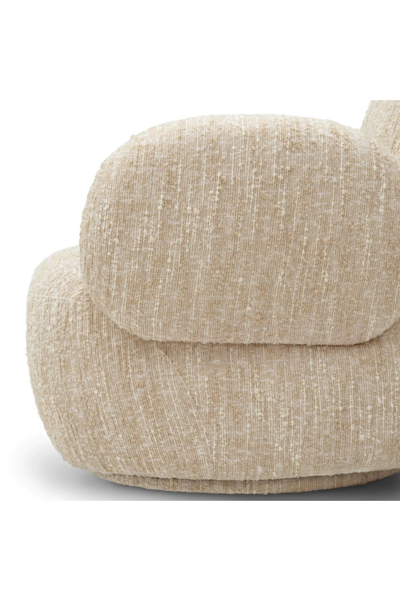 Fauteuil pivotant Boulcé Sonata Crème | Eichholtz Madrone | Meubleluxe.fr