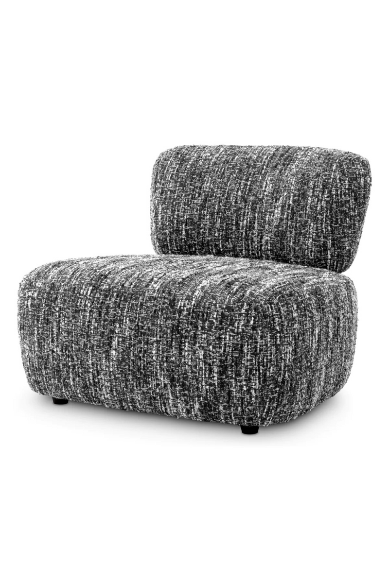 Fauteuil bouclé Sonata Noir | Eichholtz Leon | Meubleluxe.fr