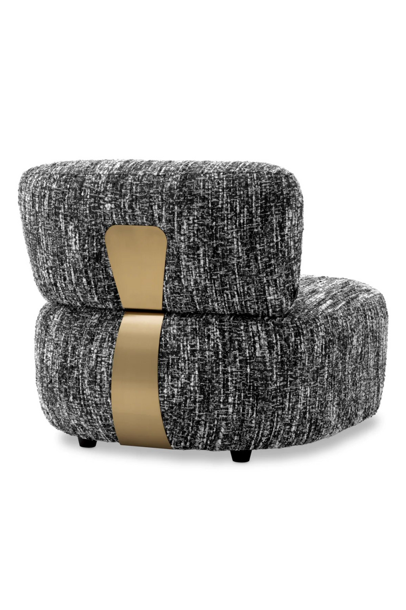 Fauteuil bouclé Sonata Noir | Eichholtz Leon | Meubleluxe.fr