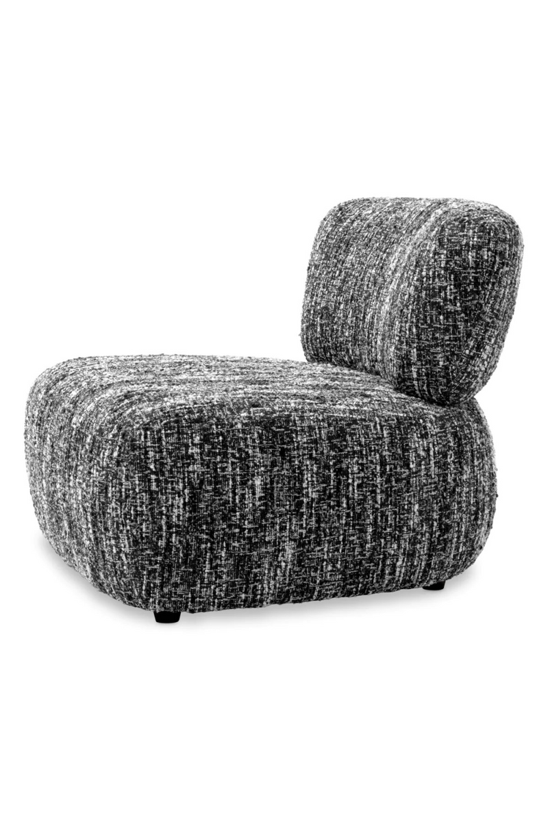 Fauteuil bouclé Sonata Noir | Eichholtz Leon | Meubleluxe.fr