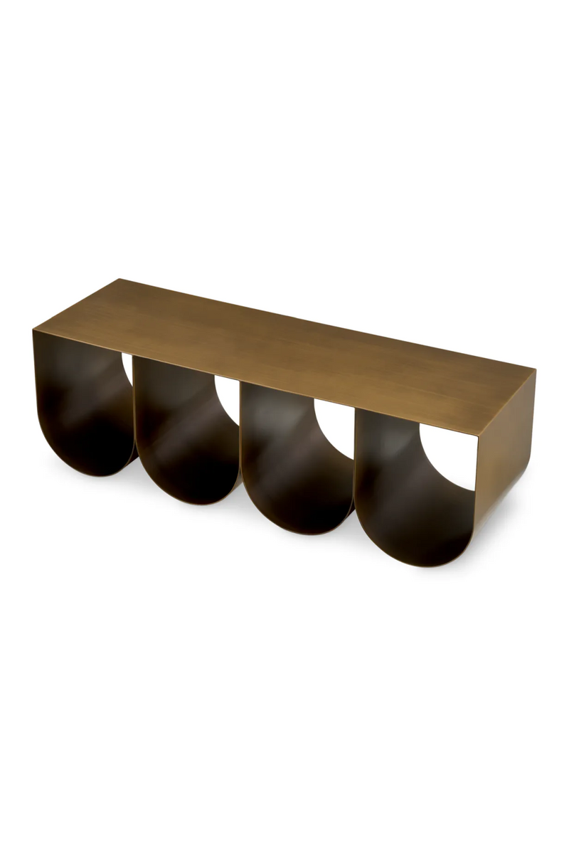 Table basse en laiton brossé | Eichholtz Rafaello | Meubleluxe.fr