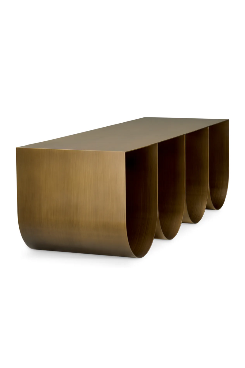 Table basse en laiton brossé | Eichholtz Rafaello | Meubleluxe.fr