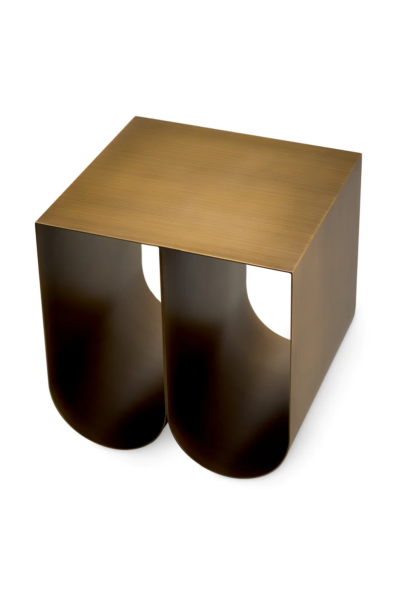 Table d'appoint en laiton brossé | Eichholtz Rafaello | Meubleluxe.fr