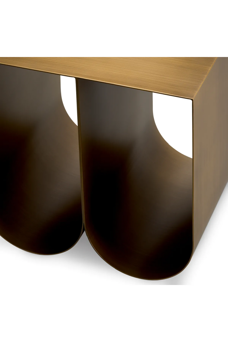 Table d'appoint en laiton brossé | Eichholtz Rafaello | Meubleluxe.fr