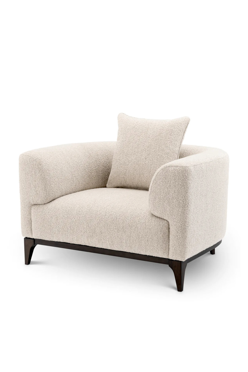 Fauteuil bouclé blanc craie | Eichholtz Brannan | Meubleluxe.fr
