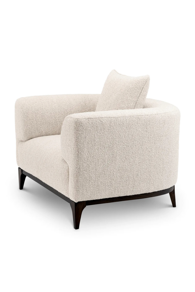 Fauteuil bouclé blanc craie | Eichholtz Brannan | Meubleluxe.fr