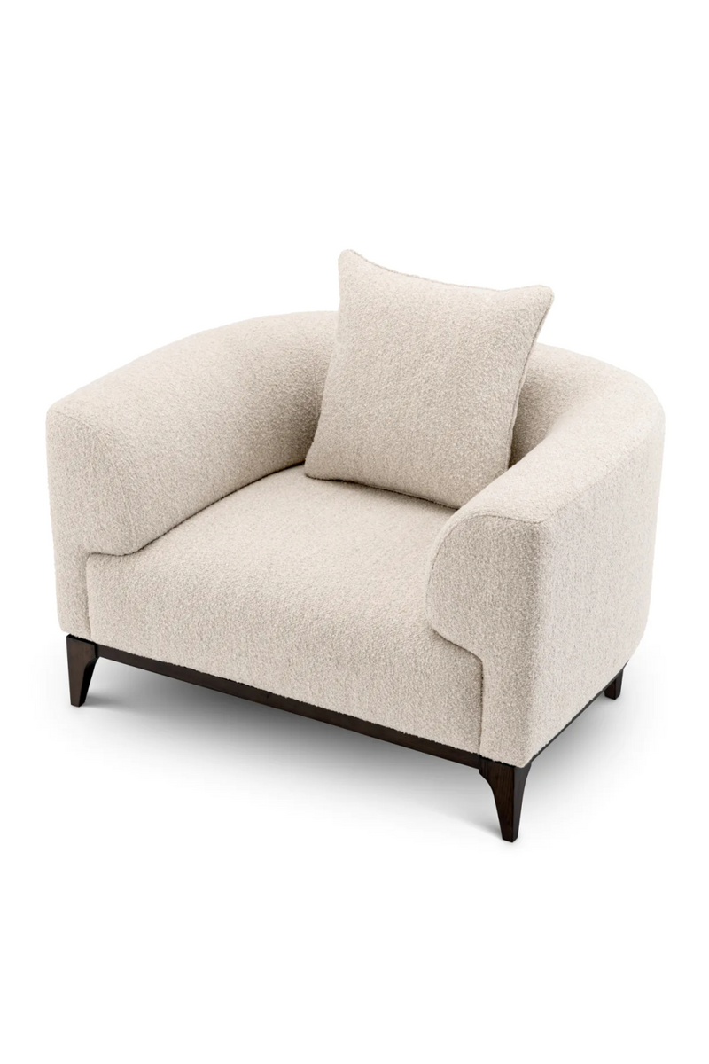 Fauteuil bouclé blanc craie | Eichholtz Brannan | Meubleluxe.fr