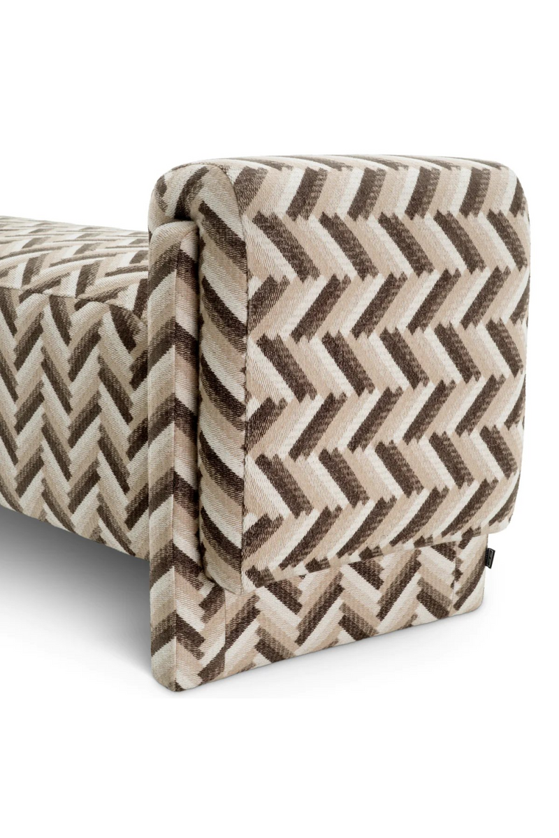 Banc de tissage à chevron marron | Eichholtz Del Vale  | Meubleluxe.fr