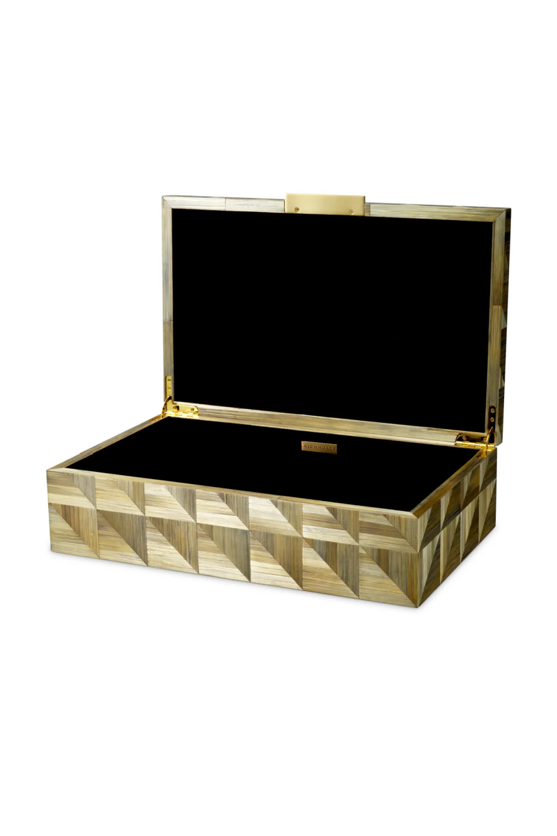 Boite en marqueterie brune | Eichholtz Hilgard | OROA.fr