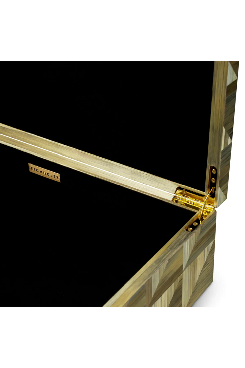 Boite en marqueterie brune | Eichholtz Hilgard | OROA.fr