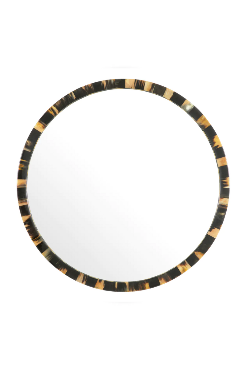 Miroir ovale en corne naturelle XL | Eichholtz Saint Jerome | OROA.fr