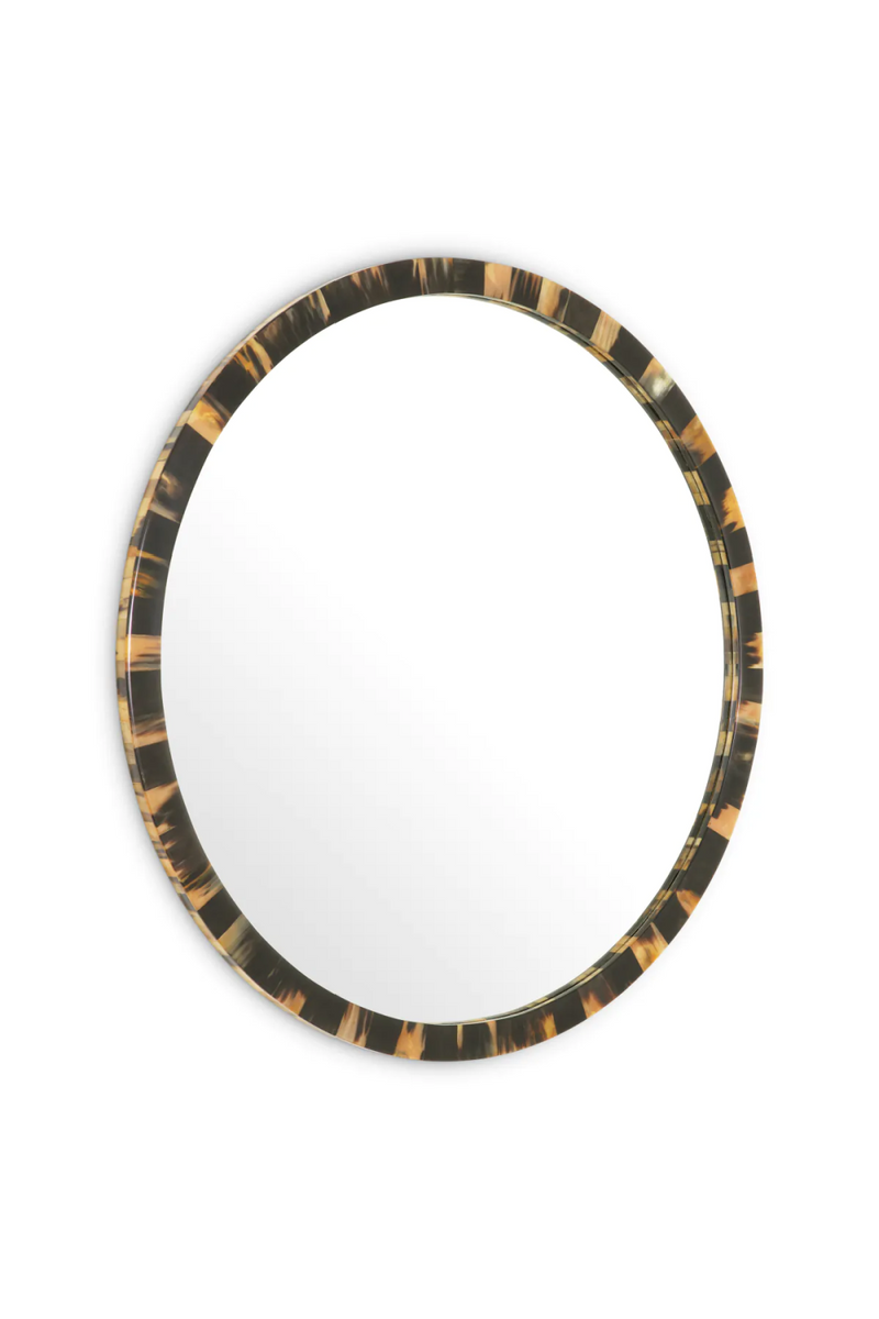 Miroir ovale en corne naturelle XL | Eichholtz Saint Jerome | OROA.fr