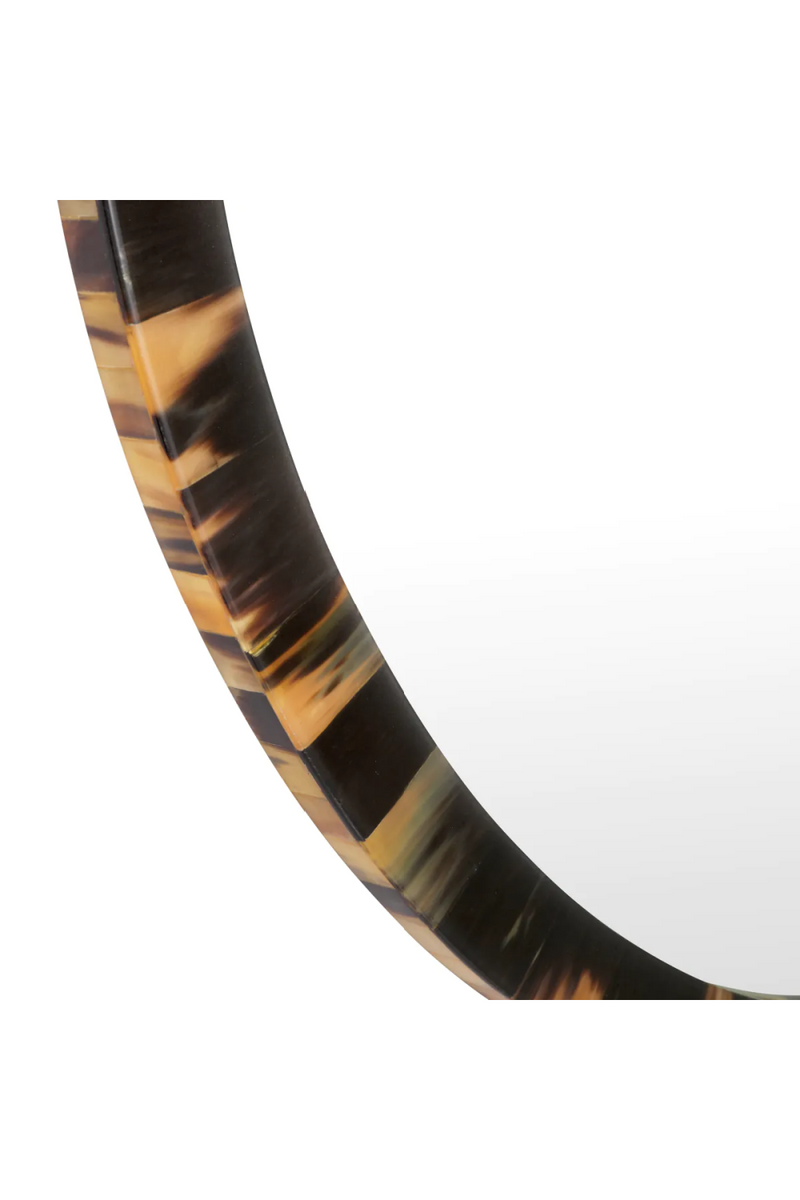 Miroir ovale en corne naturelle XL | Eichholtz Saint Jerome | OROA.fr