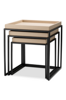 Tables d'appoint avec plateau en cuir (3) | Eichholtz Leonard | OROA.fr