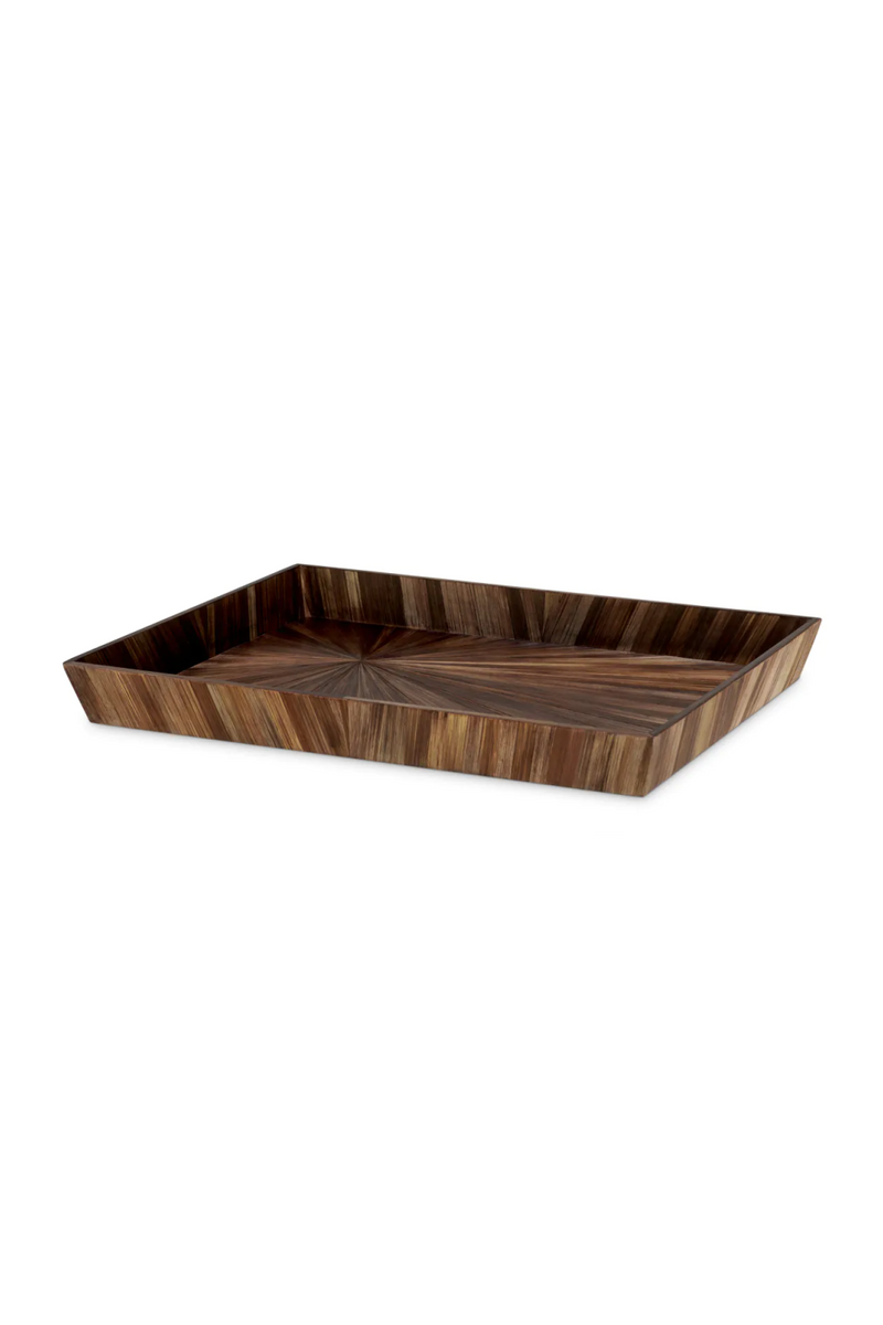 Plateau de bureau marqueterie marron | Eichholtz Harvard L | OROA.fr