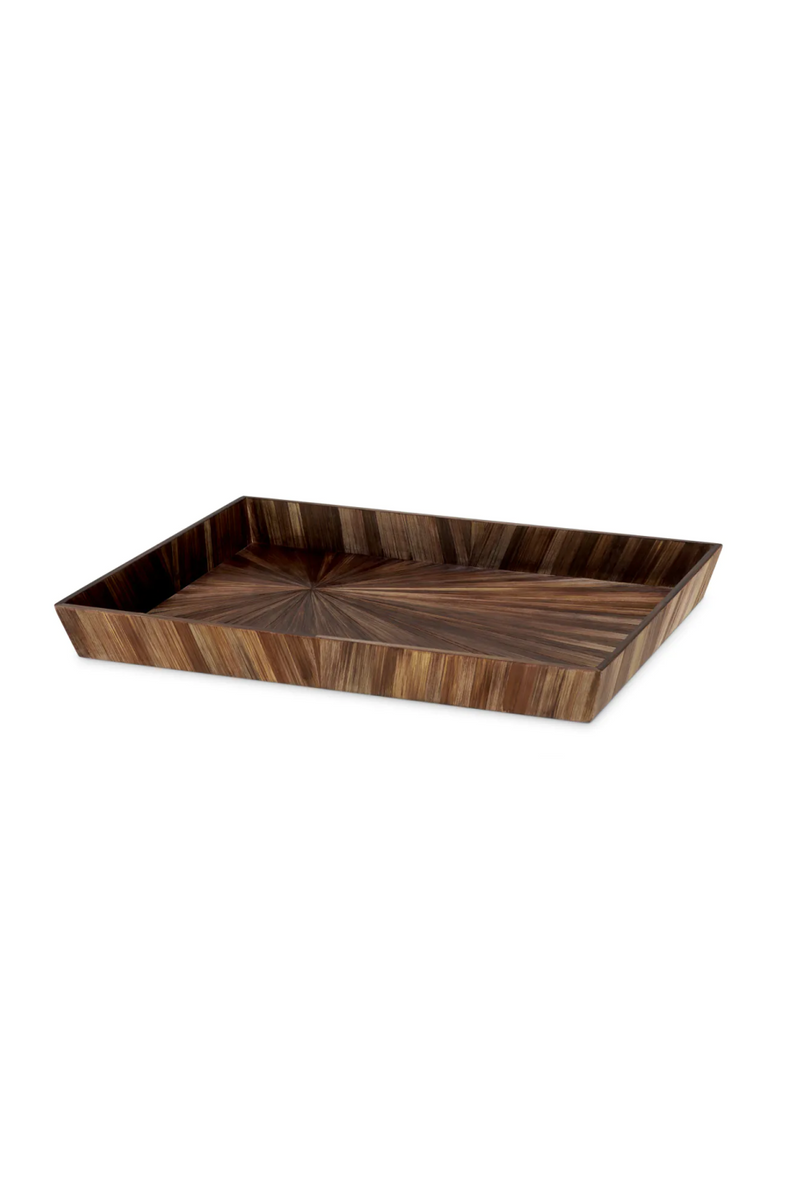 Plateau de bureau marqueterie marron | Eichholtz Harvard L | OROA.fr