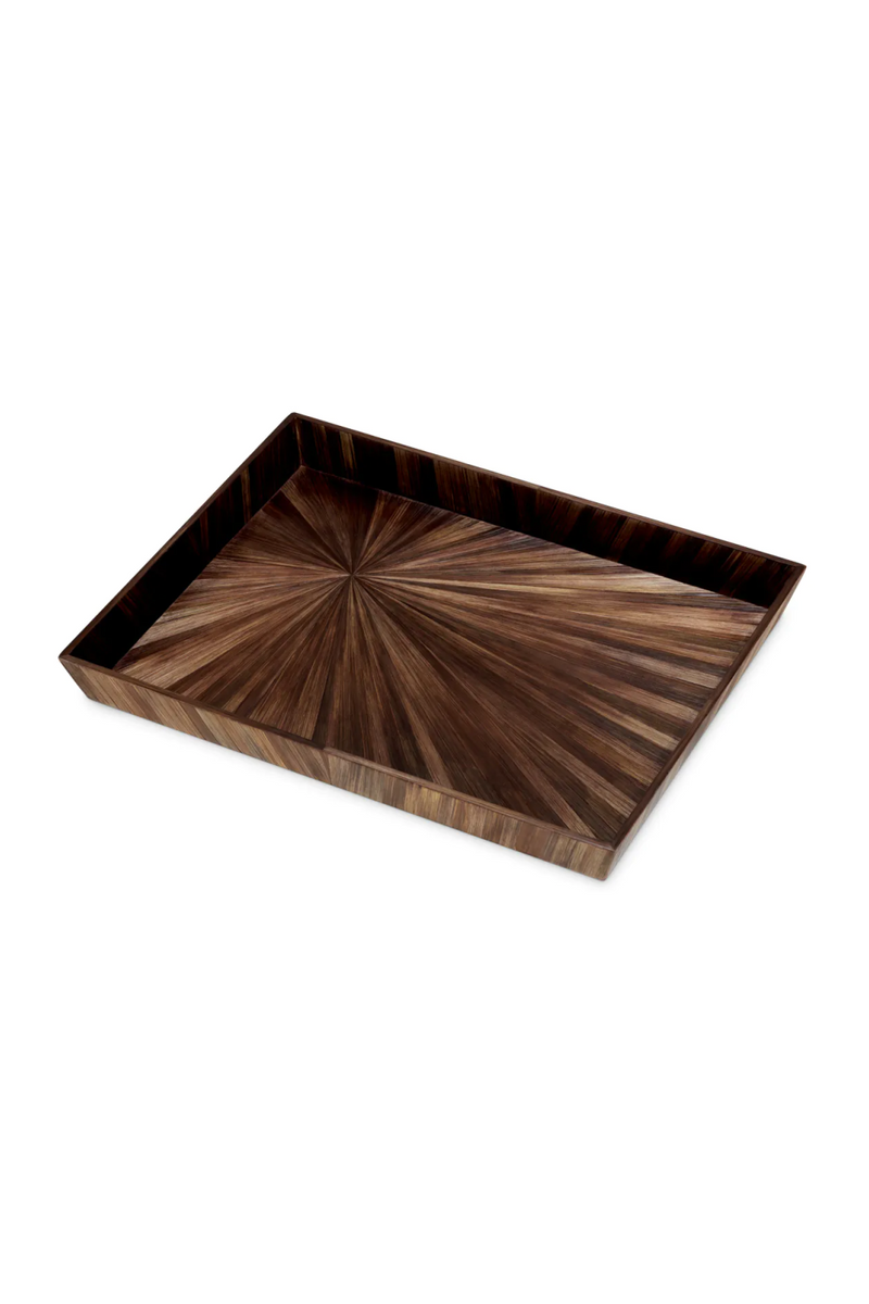 Plateau de bureau marqueterie marron | Eichholtz Harvard L | OROA.fr