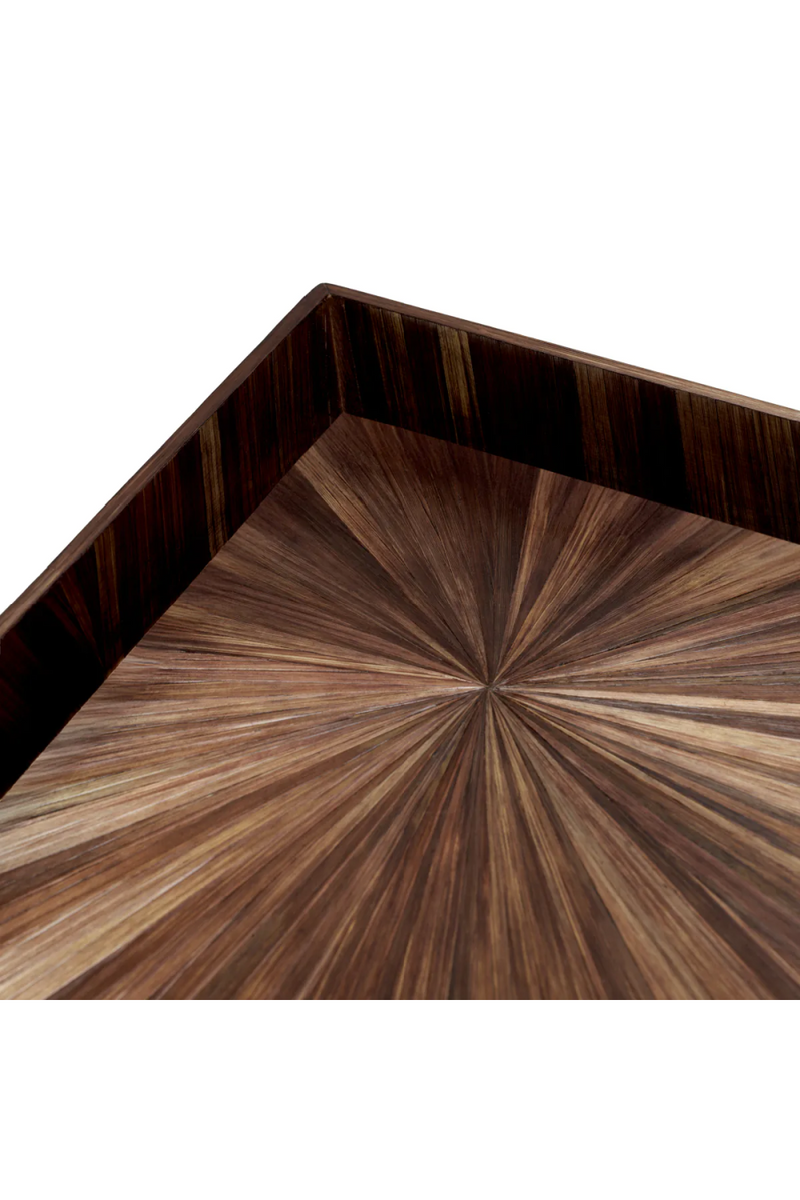 Plateau de bureau marqueterie marron | Eichholtz Harvard L | OROA.fr