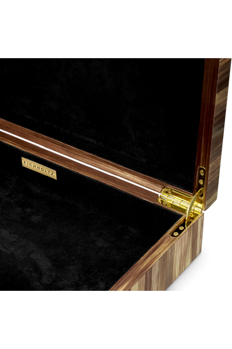 Boîte en marqueterie de paille marron | Eichholtz Harvard | OROA.fr
