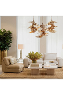 Lustre Vintage en Laiton Feuille de Monstera | Eichholtz Tropique | OROA