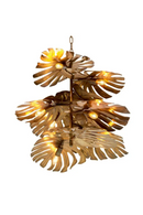 Lustre Vintage en Laiton Feuille de Monstera | Eichholtz Tropique | OROA