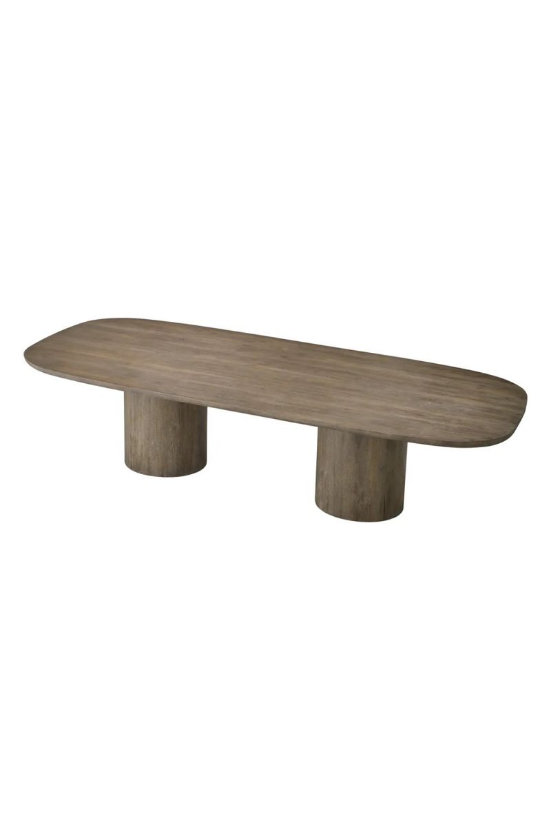 Table à manger en placage de chêne marron Silverstone | Eichholtz Lindbrook | Meubleluxe.fr