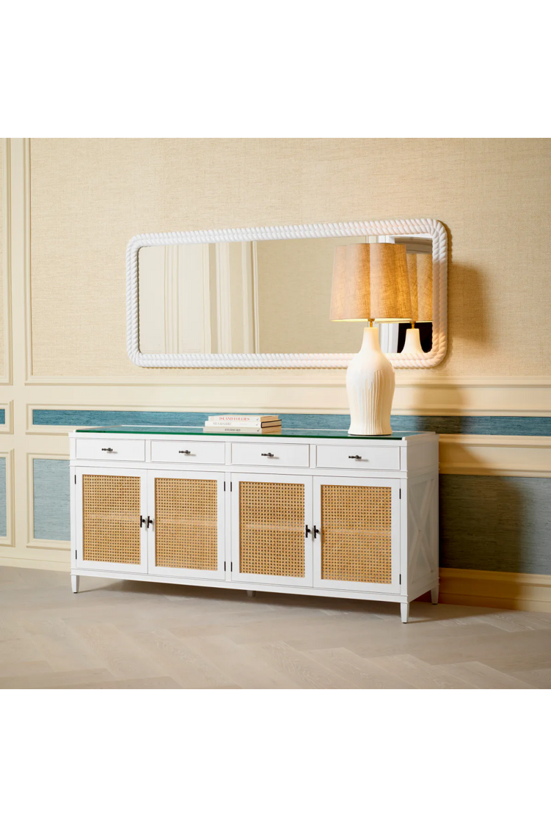 Miroir sculpte blanc | Eichholtz Viviana | OROA.fr