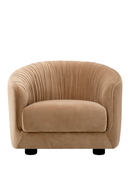 Fauteuil plisse marron | Eichholtz Jameson | OROA.fr