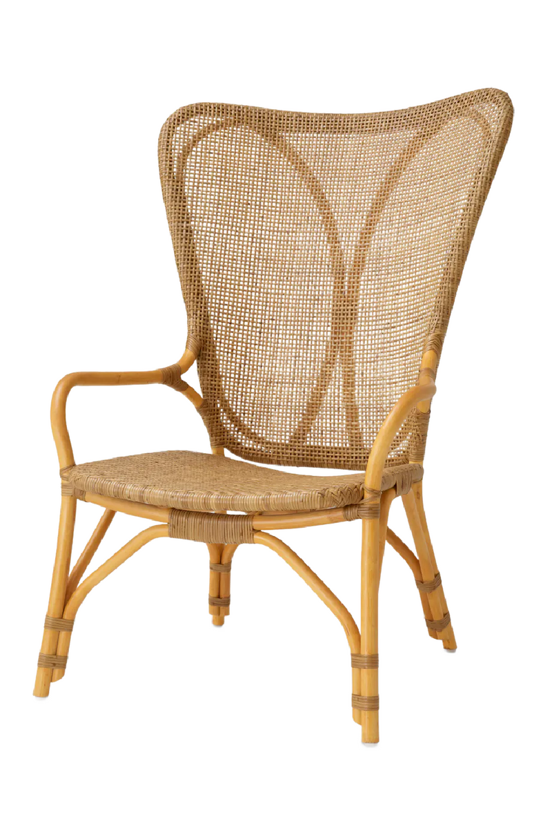 Fauteuil lounge dossier haut en rotin | Eichholtz Colony | OROA.fr